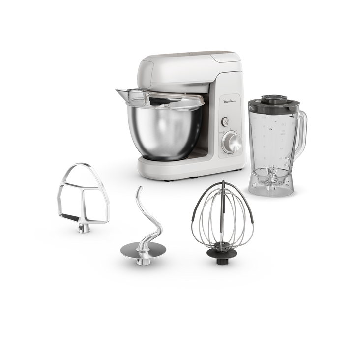 KITCHEN MACHINE 4,6L 8V 1100W BEIGE + KIT ACCESSOIRES QA521B25 Moulinex