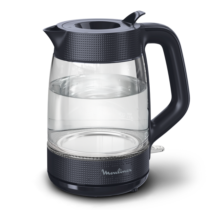 BOUILLOIRE EN VERRE MORNING 1,7L 2000W NOIRE BY2G08E0 Moulinex