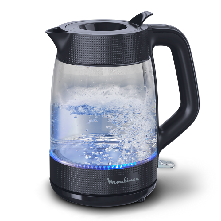 BOUILLOIRE EN VERRE MORNING 1,7L 2000W NOIRE BY2G08E0 Moulinex