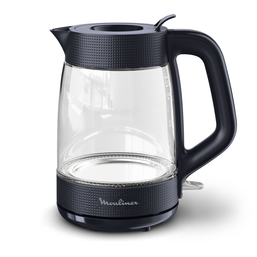 BOUILLOIRE EN VERRE MORNING 1,7L 2000W NOIRE BY2G08E0 Moulinex