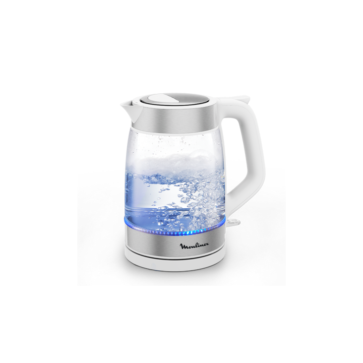BOUILLOIRE EN VERRE 1,7L 2200W BLC/SILVER BY6R5130 Moulinex
