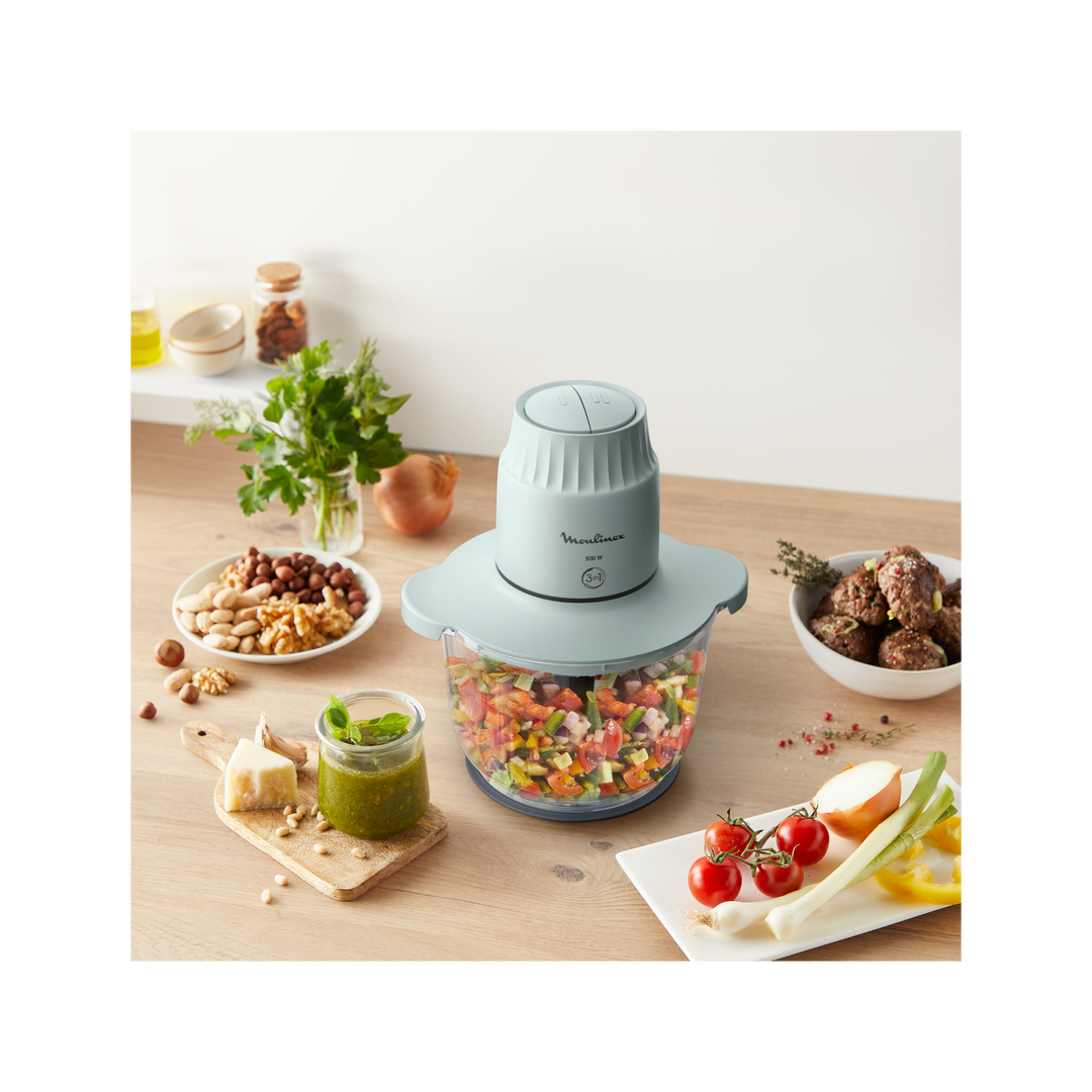 HACHOIR CHOPPEO BOL EN VERRE 2L 500W 2V EUCALYPTUS DJ603110 Moulinex