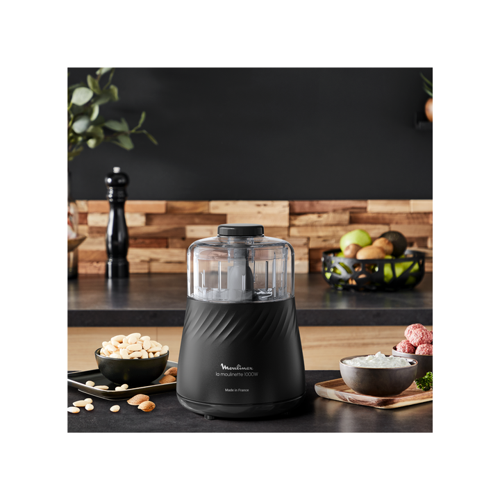 MOULINETTE BOL EN PLASTIQUE 0,5L 1000W NOIRE + BOL COMPLET GRATUIT DPA7R8M2 Moulinex