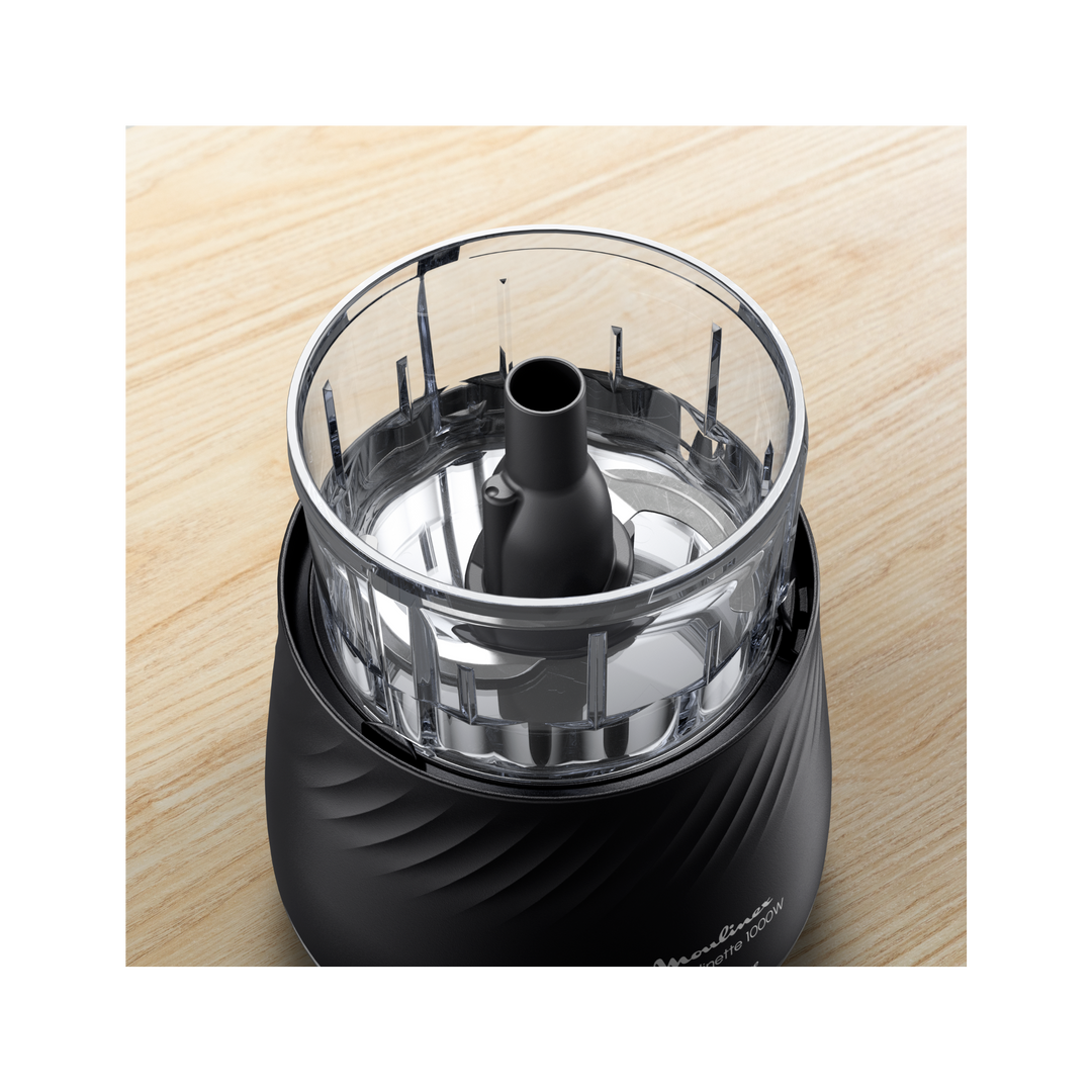MOULINETTE BOL EN PLASTIQUE 0,5L 1000W NOIRE + BOL COMPLET GRATUIT DPA7R8M2 Moulinex