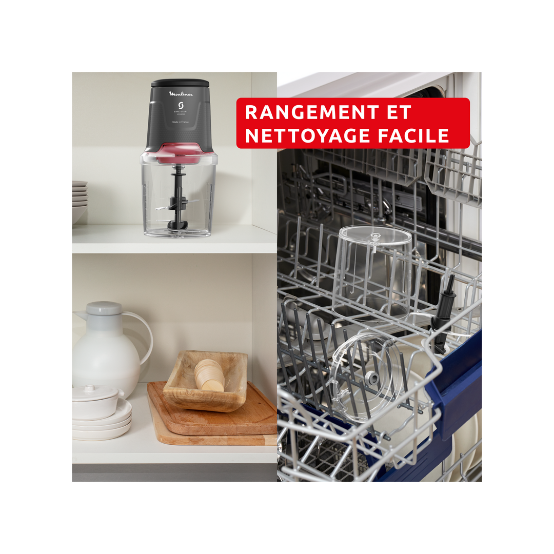 HACHOIR EASYPRESS BOL EN PLASTIQUE 500ML 600W 1V AT740HF1 Moulinex