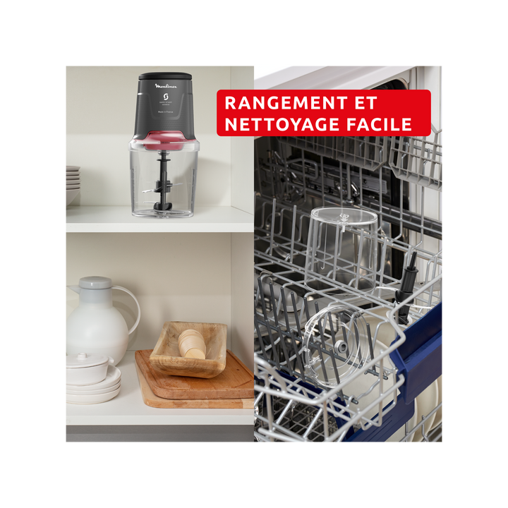 HACHOIR EASYPRESS BOL EN PLASTIQUE 500ML 600W 1V AT740HF1 Moulinex