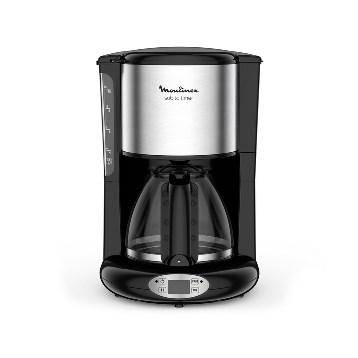 CAFETIERE FILTRE SUBITO PROGRAMMABLE 10-15 TASSES 1000W  NOIR/SILVER FG362810 Moulinex