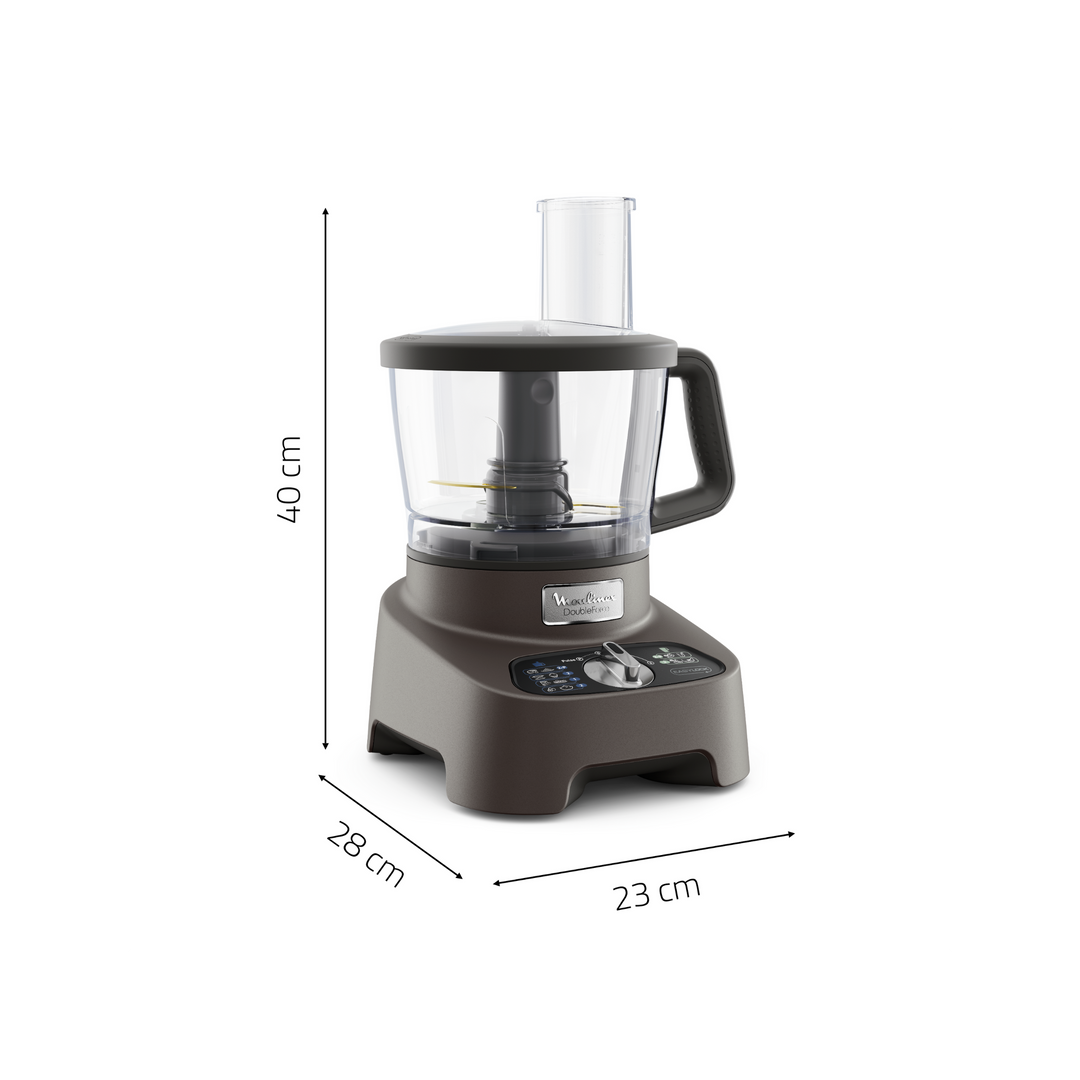 ROBOT DOUBLE FORCE BOL EN PLASTIQUE 3L 1000W 10ACC 31 FONCTIONS SILVER FP825E10 Moulinex