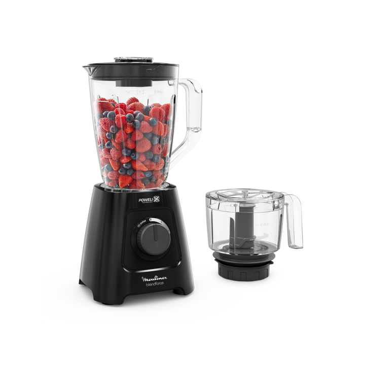 BLENDER BOL EN PLASTIQUE 2L 600W 2V+CHOPPER XL NOIR LM42X8M2 Moulinex