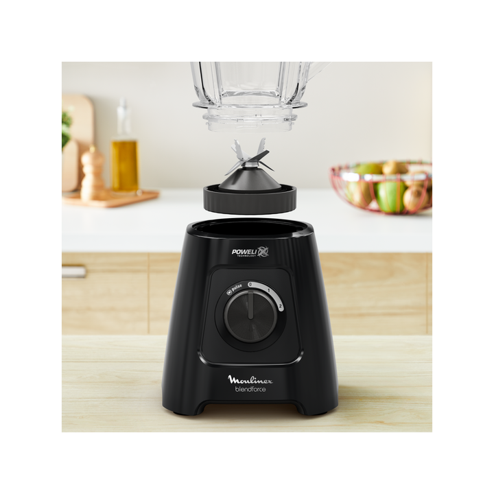 BLENDER BOL EN PLASTIQUE 2L 600W 2V+CHOPPER XL NOIR LM42X8M2 Moulinex