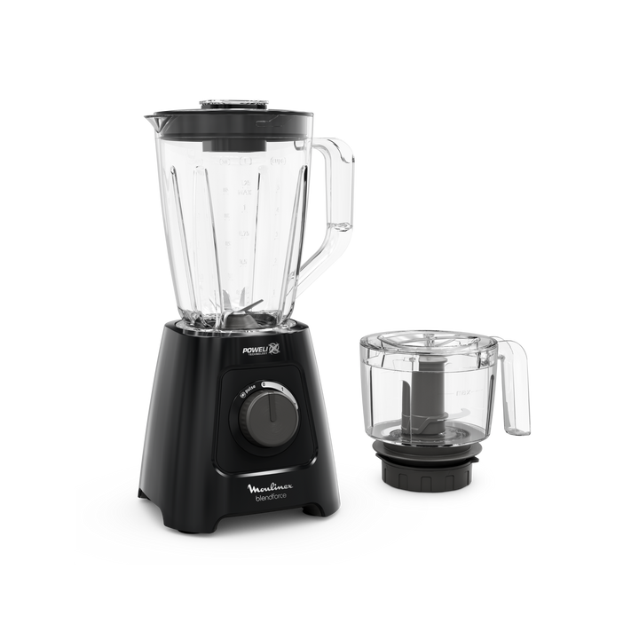 BLENDER BOL EN PLASTIQUE 2L 600W 2V+CHOPPER XL NOIR LM42X8M2 Moulinex