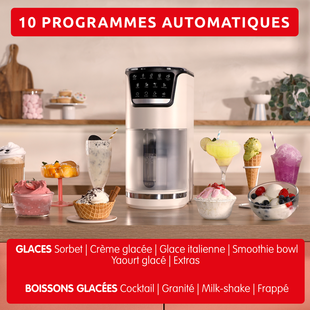 MACHINE A GLACES DOLCI 10PROG +3 BOLS MJ602AF0 Moulinex