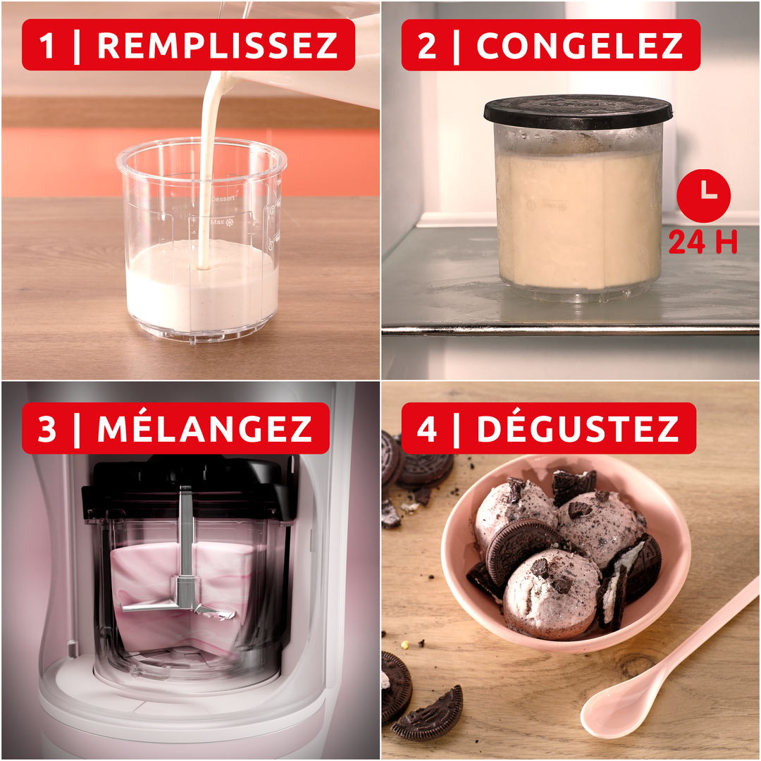 MACHINE A GLACES DOLCI 10PROG +3 BOLS MJ602AF0 Moulinex