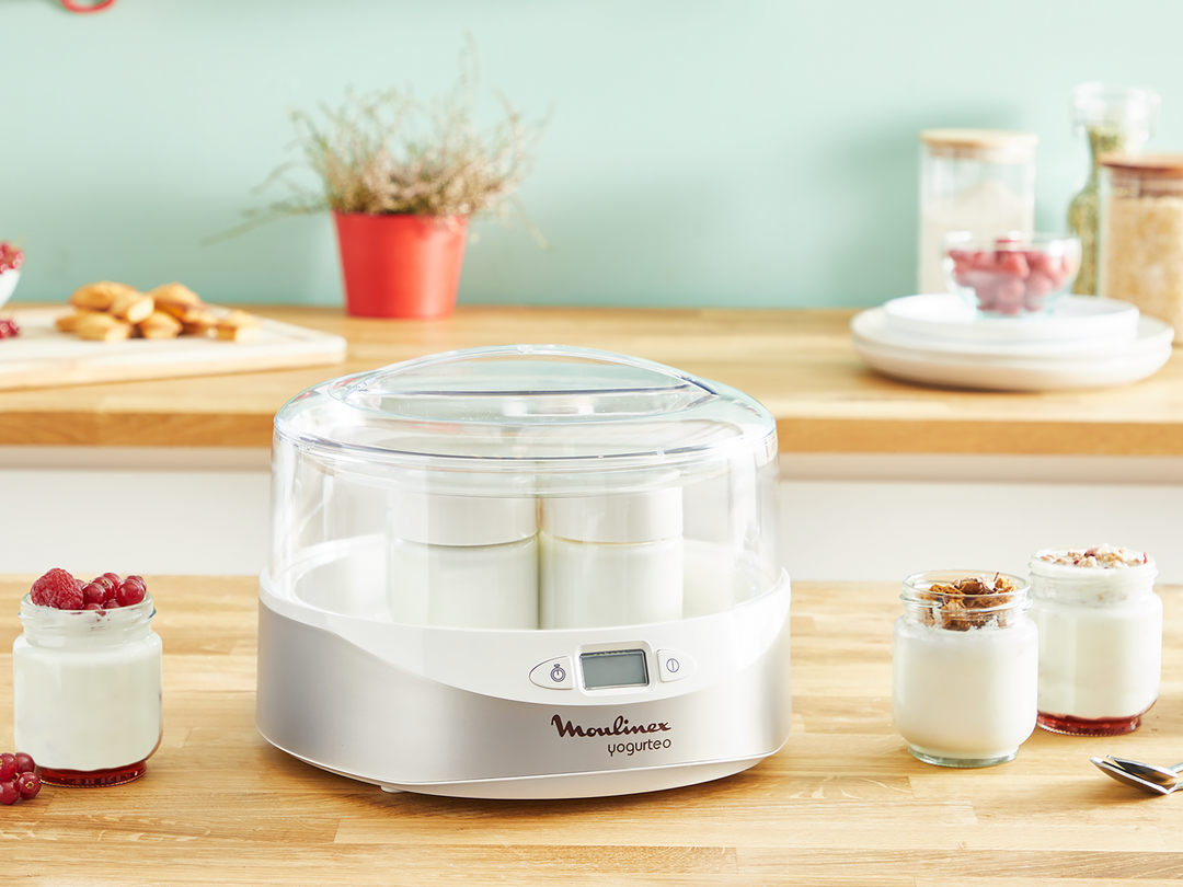 PACK BLENDER BOL EN PLASTIQUE 1,5L 450W 2V 1ACC NOIR LM2C3824 MOULINEX + YAOURTIERE YOGURTEO 7POTS SILVER YG231E32 MOULINEX