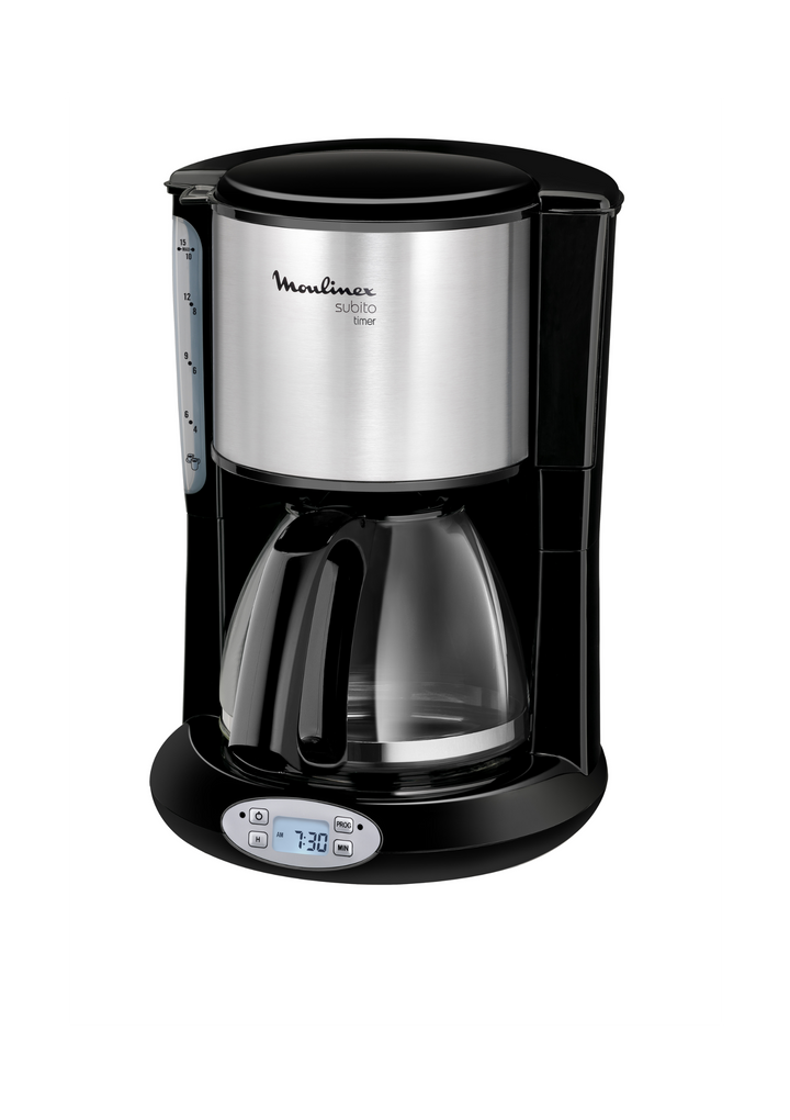 CAFETIERE FILTRE SUBITO PROGRAMMABLE 10-15 TASSES 1000W  NOIR/SILVER FG362810 Moulinex