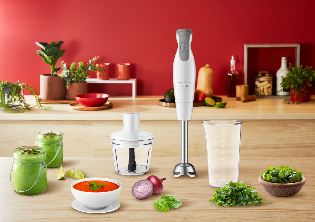 MIXEUR PLONGEANT DAILYCHEF 600W PIEDS INOX +ACC BLANC DD552110 Moulinex