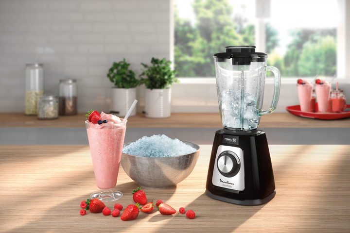 BLENDER BOL EN VERRE 1,75L 800W 2V 1 ACC NOIR LM437825 Moulinex