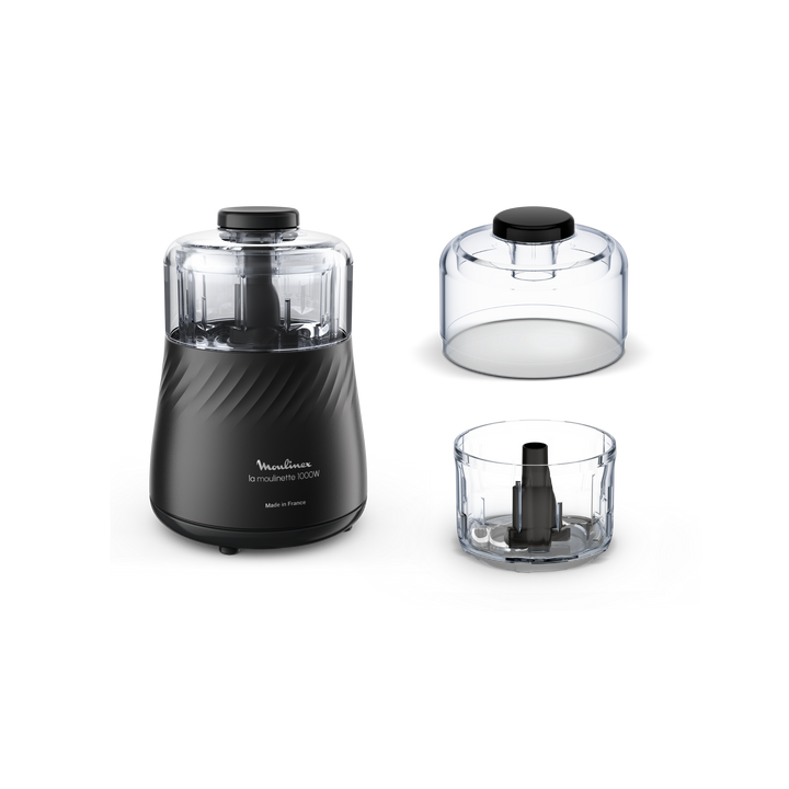 MOULINETTE BOL EN PLASTIQUE 0,5L 1000W NOIRE + BOL COMPLET GRATUIT DPA7R8M2 Moulinex