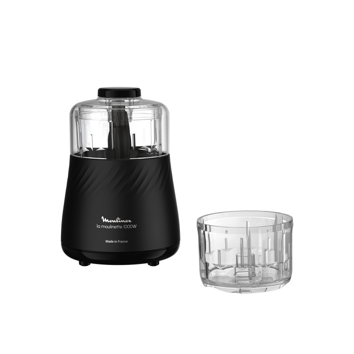 MOULINETTE BOL EN PLASTIQUE 0,5L 1000W NOIRE + BOL COMPLET GRATUIT DPA7R8M2 Moulinex