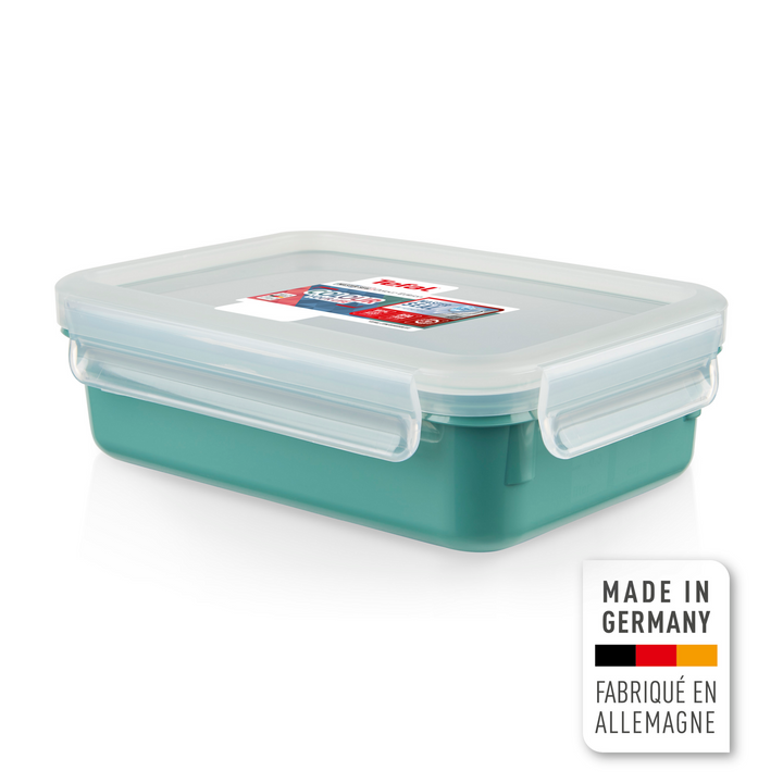 SET 4 BOITES ALIMENTAIRES RECTANGULAIRES MASTERSEAL 0,2/0,55/0,80/2,2L VERT N1031010 Tefal