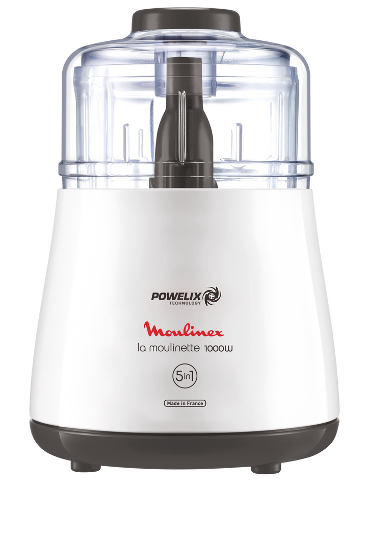 PACK MOULINETTE BOL EN PLASTIQUE 0,33L 1000W &amp; BLENDER 2L BLANC DPA241 Moulinex