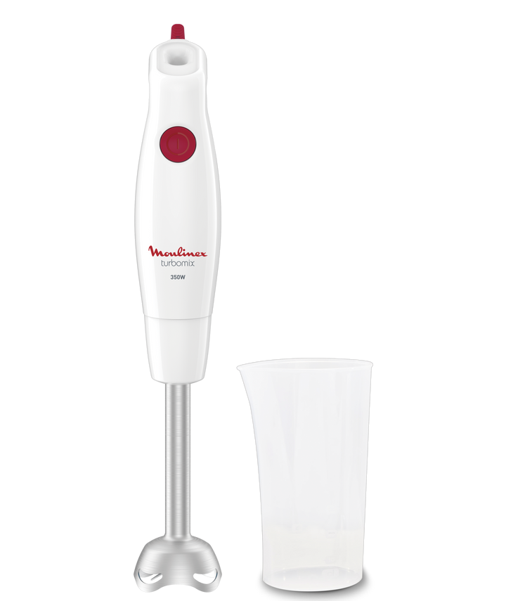 MIXEUR PLONGEANT TURBOMIX 350W 1V PIEDS INOX BLANC DD121110 Moulinex