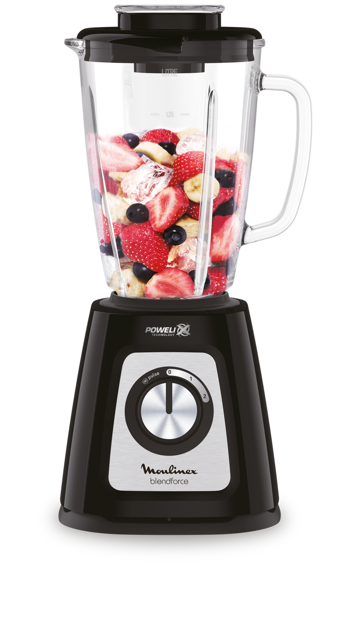 BLENDER BOL EN VERRE 1,75L 800W 2V 1 ACC NOIR LM437825 Moulinex
