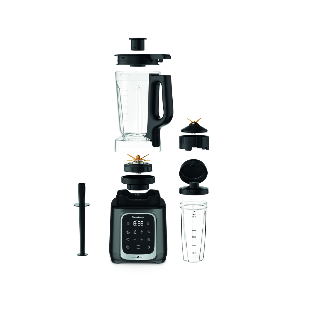 BLENDER INFINIMIX+ BOL EN TRITAN 2,6L 1600W AVEC NETTOYAGE AUTOMATIQUE+GOURDE SILVER LM91HD10 Moulinex