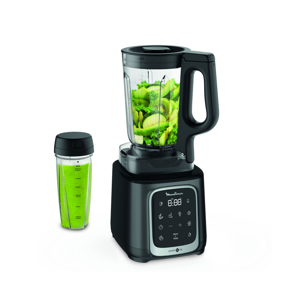 BLENDER INFINIMIX+ BOL EN TRITAN 2,6L 1600W AVEC NETTOYAGE AUTOMATIQUE+GOURDE SILVER LM91HD10 Moulinex