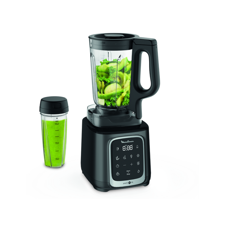 BLENDER INFINIMIX+ BOL EN TRITAN 2,6L 1600W AVEC NETTOYAGE AUTOMATIQUE+GOURDE SILVER LM91HD10 Moulinex