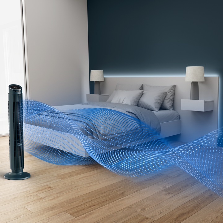 VENTILATEUR COLONNE SILENCE FORCE 5 MODES 12VITESSES+TELECOMMANDE  VU7050F0 Rowenta