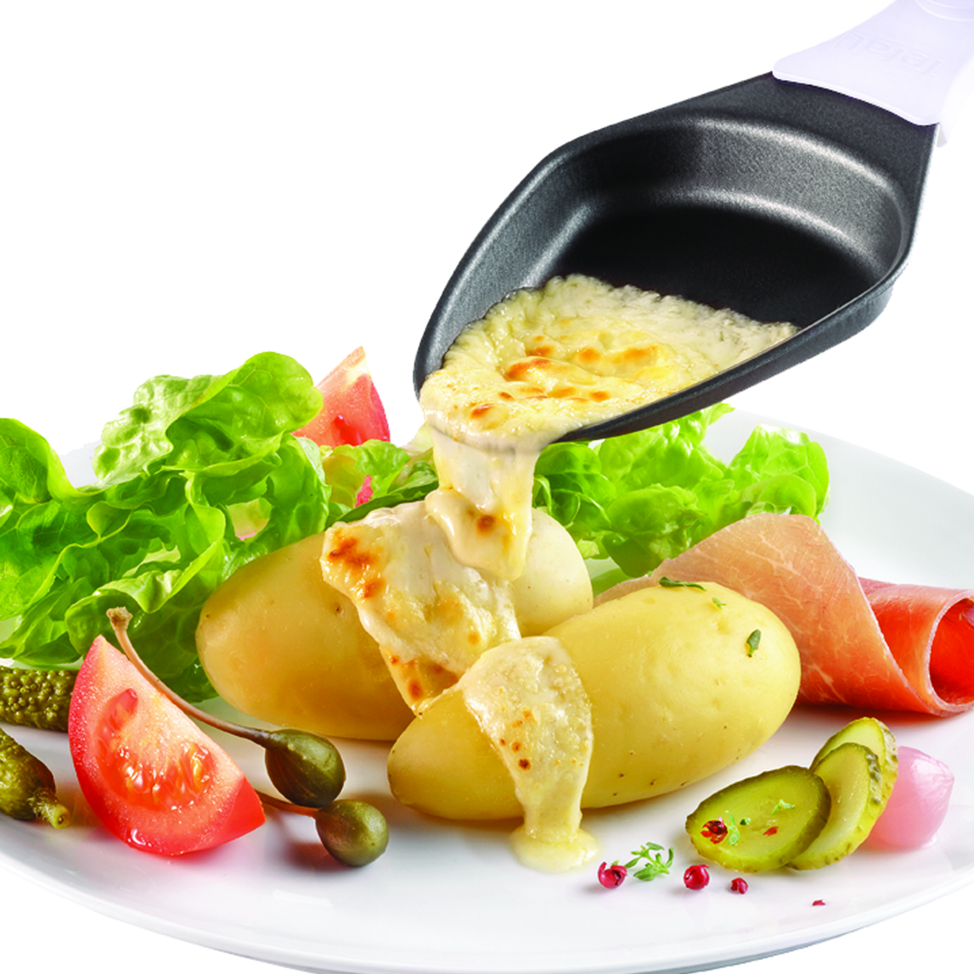 RACLETTE COLORMANIA 850W GRILL PLANCHA 6 COUPELLES ROUGE RE12A512 Tefal