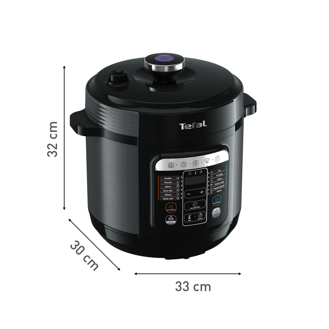 COCOTTE ELECTRIQUE HOME CHEF 6L 915-1090W NOIRE CY6018M2 Tefal