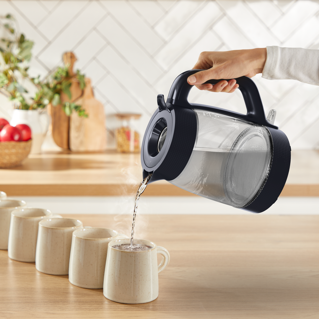 BOUILLOIRE EN VERRE MORNING 1,7L 2000W NOIRE BY2G08E0 Moulinex