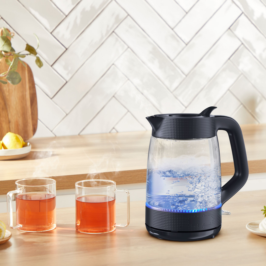 BOUILLOIRE EN VERRE MORNING 1,7L 2000W NOIRE BY2G08E0 Moulinex