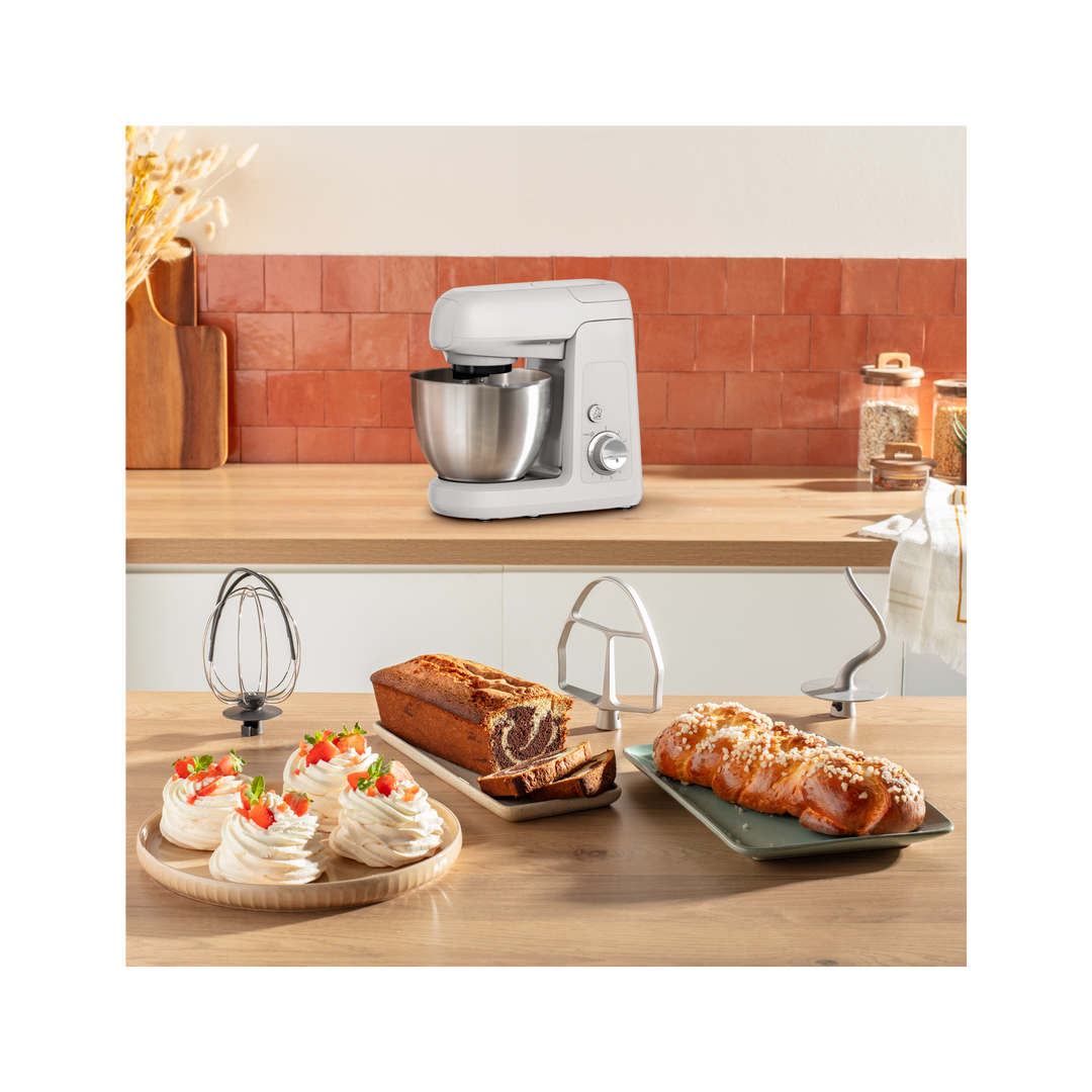 KITCHEN MACHINE 4,6L 8V 1100W BEIGE + KIT ACCESSOIRES QA521B25 Moulinex