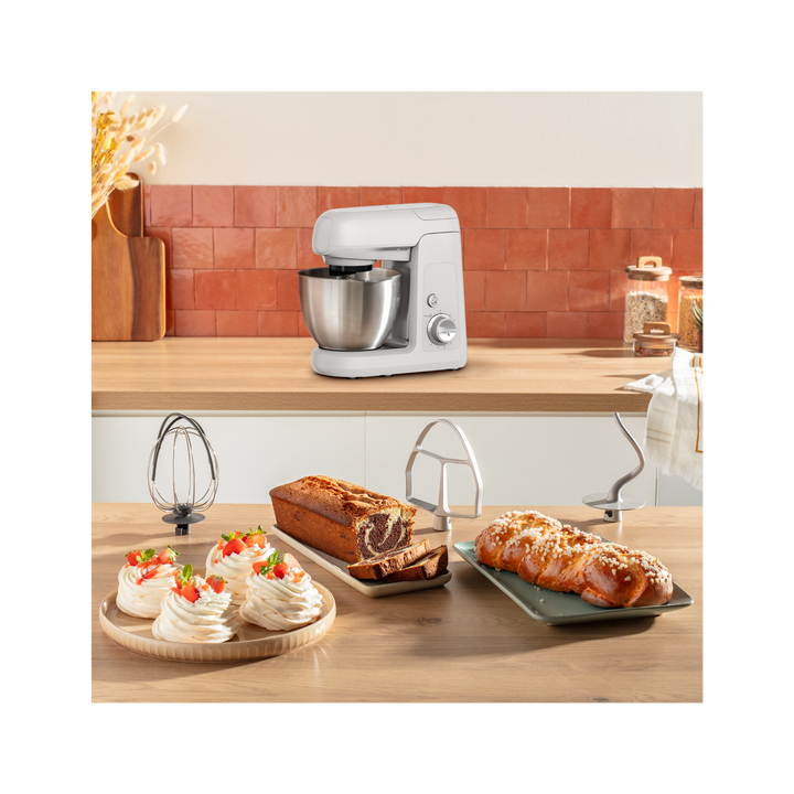 KITCHEN MACHINE 4,6L 8V 1100W BEIGE + KIT ACCESSOIRES QA521B25 Moulinex