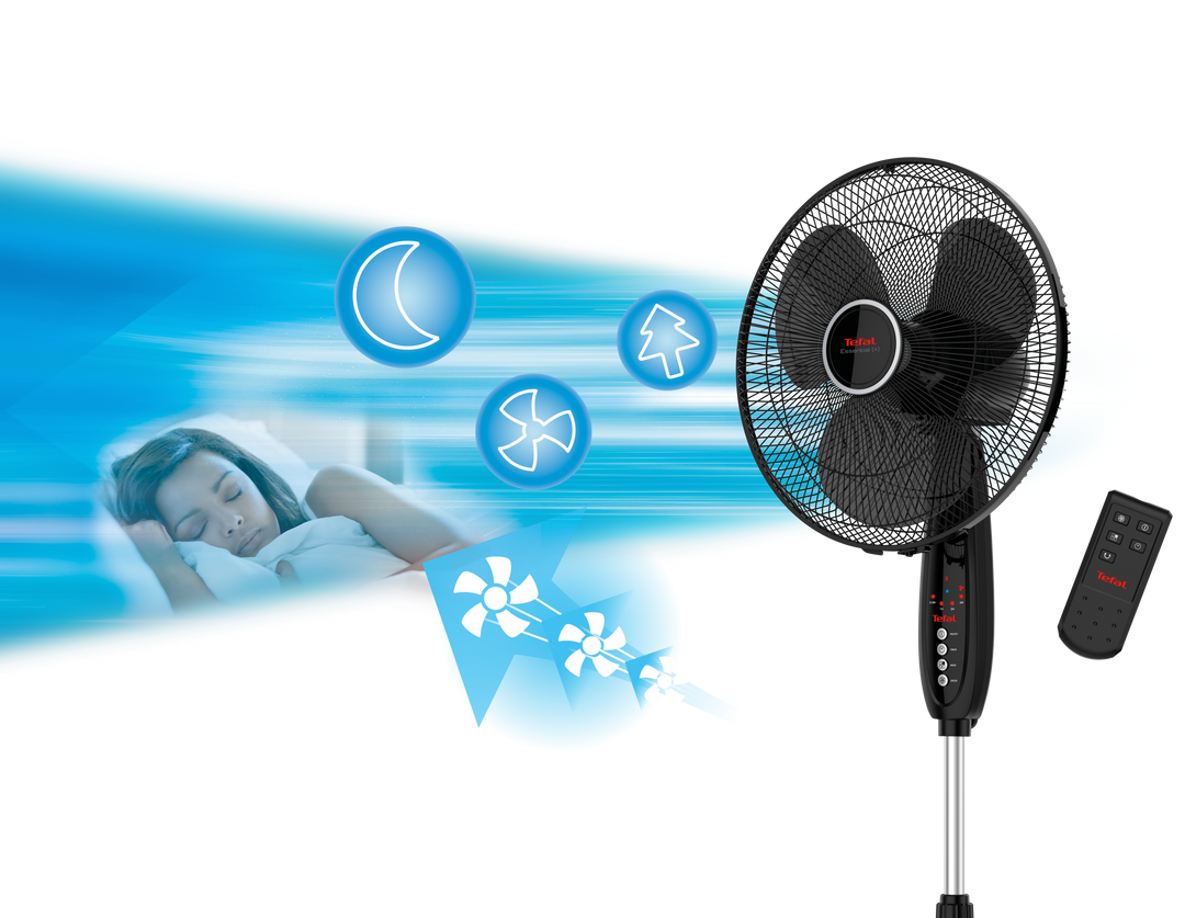 VENTILATEUR SUR PIED + TELECOMMANDE VF3910F0 Tefal