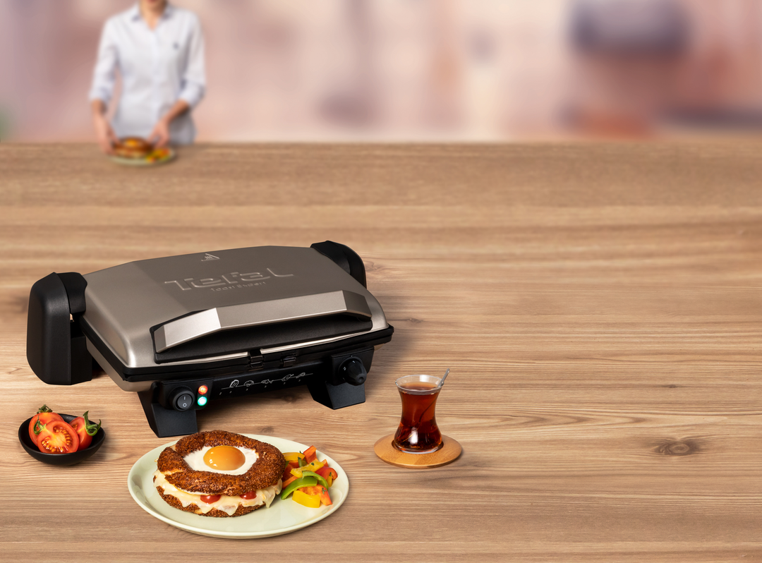 PANINI GRILL TOAST EXPERT 1800W SILVER GC191E26 Tefal