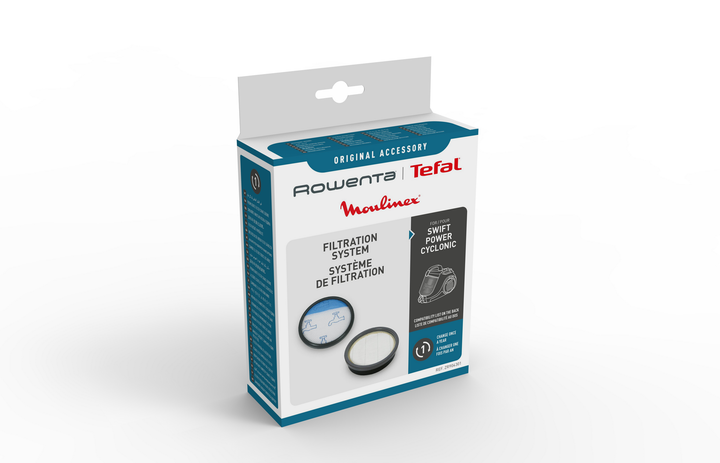 Rowenta Kit de Filtration ZR904301 — 2 Filtres + 1 Joint (Swift Power Cyclonic)