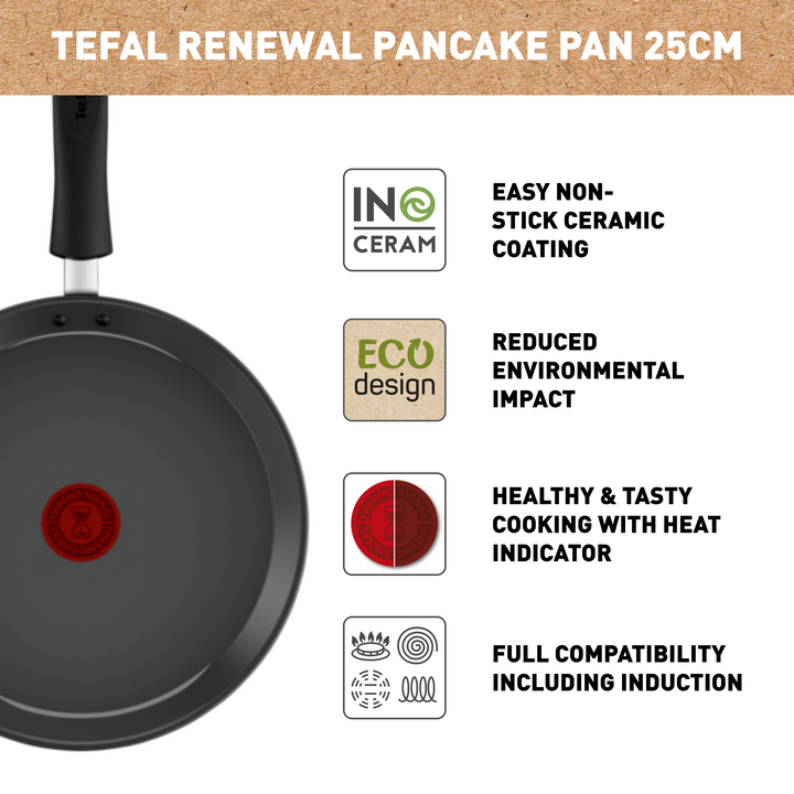 CREPIERE 25CM CERAMIQUE RENEWAL C4263873 TEFAL