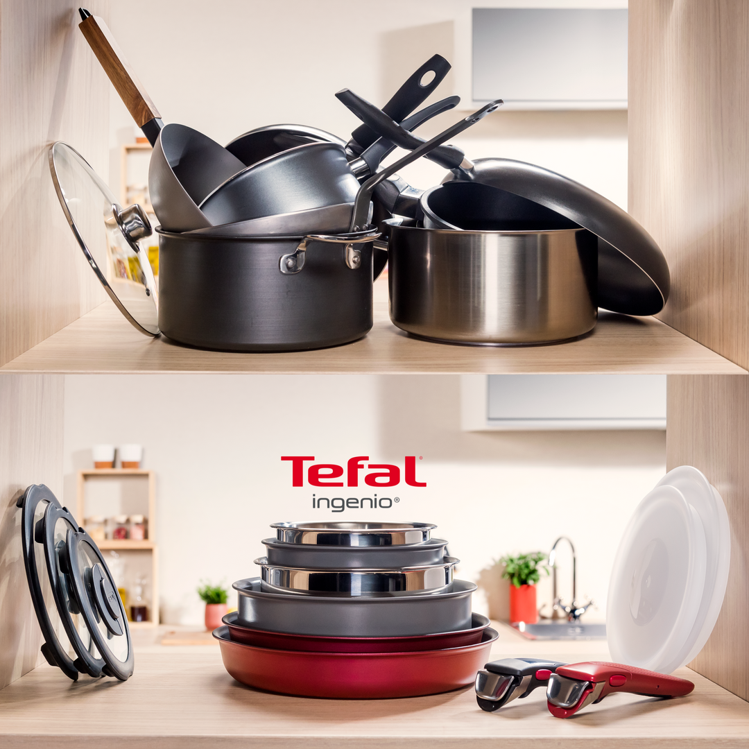 BATTERIE DE CUISINE INOX 8PCS INGENIO COOK EAT L881S804 Tefal