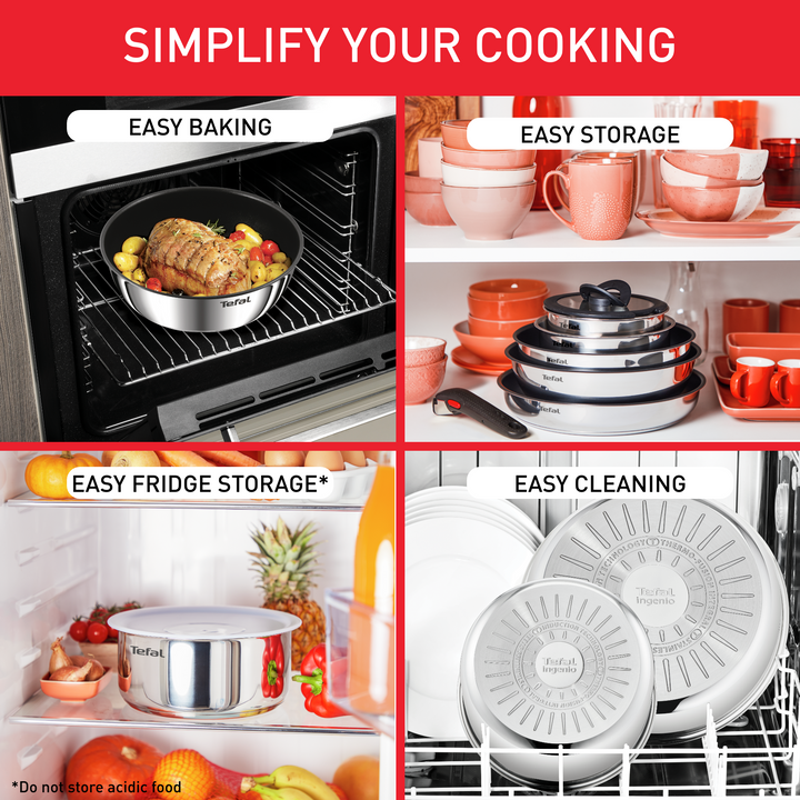 BATTERIE DE CUISINE INGENIO 9PCS COOK EAT L881S904 Tefal