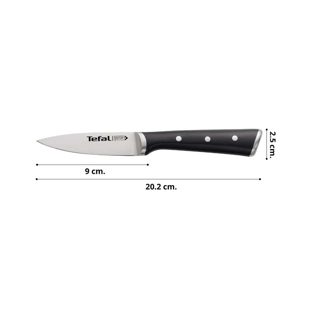 PACK COUTEAU OFFICE 9CM K2320514 +COUTEAU CUISINE 11CM K2320914 +COUTEAU CHEF 15CM +COUV K2320324+COUTEAU PAIN 20CM K2320414 +COUTEAU SLICING 20CM K2320714 - ICE FORCE TEFAL