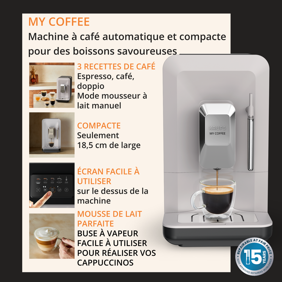 ESPRESSO FULL AUTO MY COFFEE COMPACT EA201BE0 KRUPS