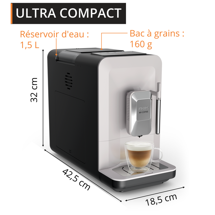 ESPRESSO FULL AUTO MY COFFEE COMPACT EA201BE0 KRUPS