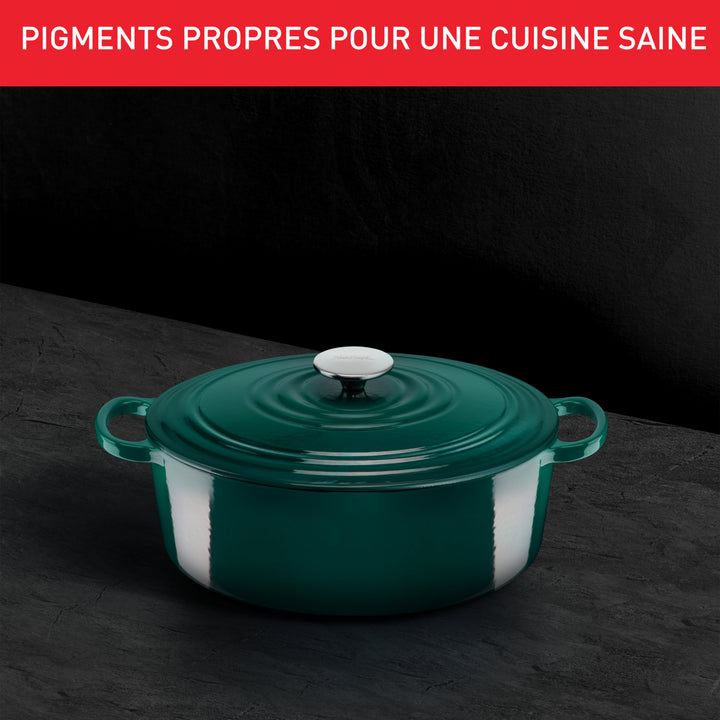 COCOTTE OVALE EN FONTE ELEGANCE 23*29CM VERT E2760604 Tefal