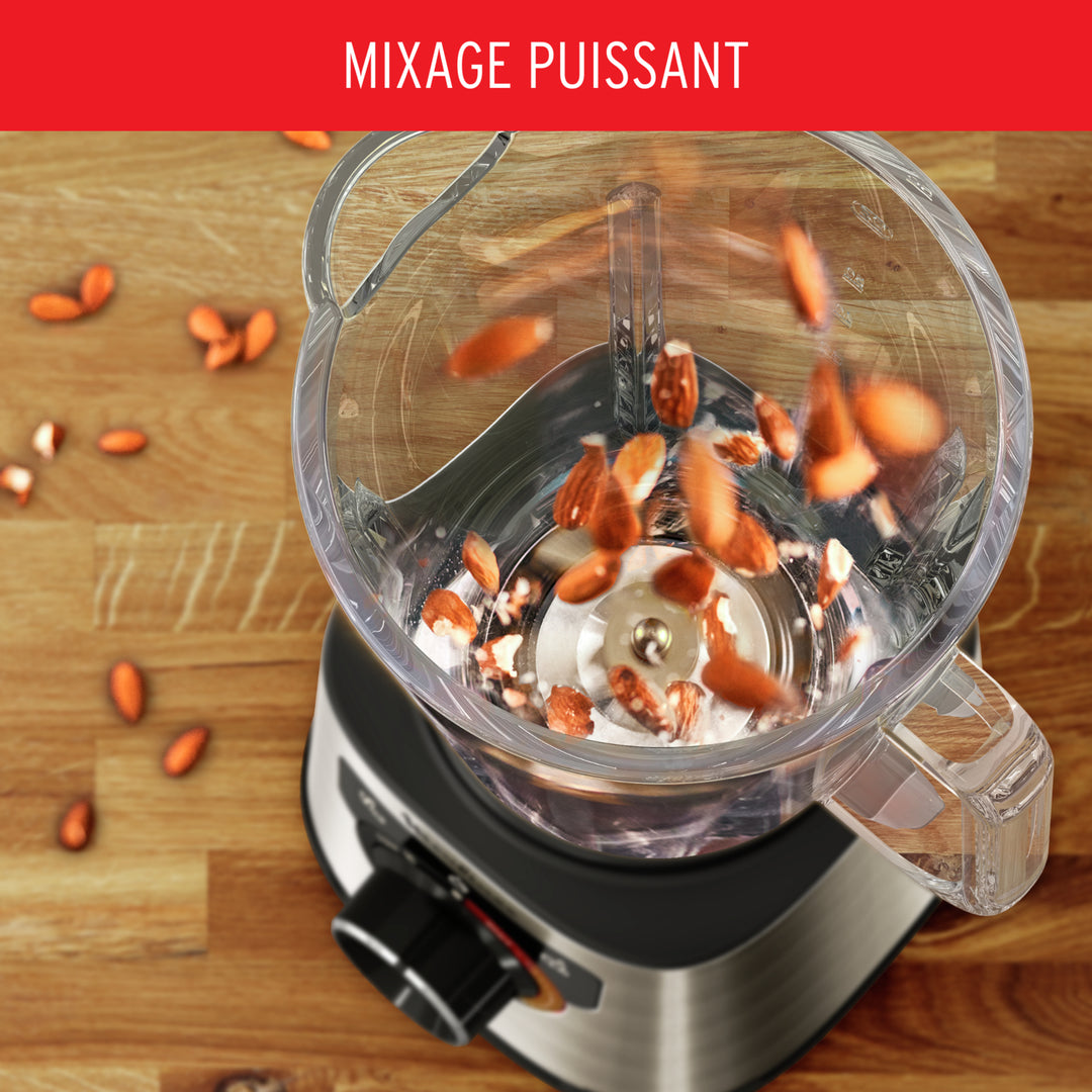BLENDER PERFECTMIX+ BOL EN VERRE 2L 1200W AVEC NETTOYAGE AUTOMATIQUE SILVER/NOIR LM871D10 Moulinex