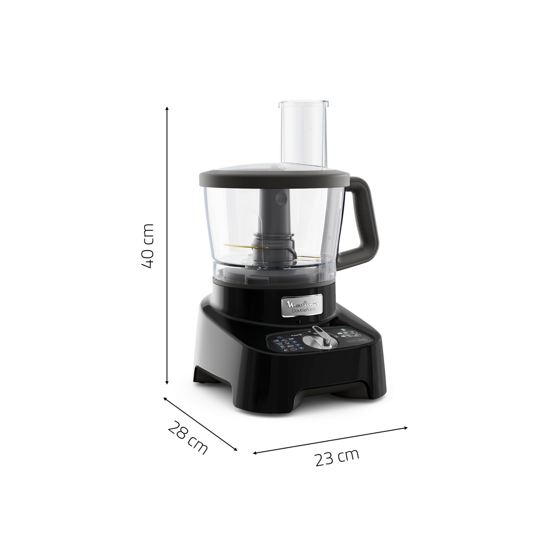 ROBOT DOUBLE FORCE BOL EN PLASTIQUE 3L 1000W 6V 8ACC 28FONCTIONS NOIR FP821811 Moulinex