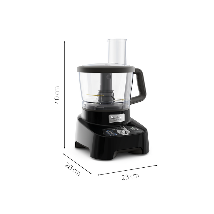 ROBOT DOUBLE FORCE BOL EN PLASTIQUE 3L 1000W 6V 8ACC 28FONCTIONS NOIR FP821811 Moulinex